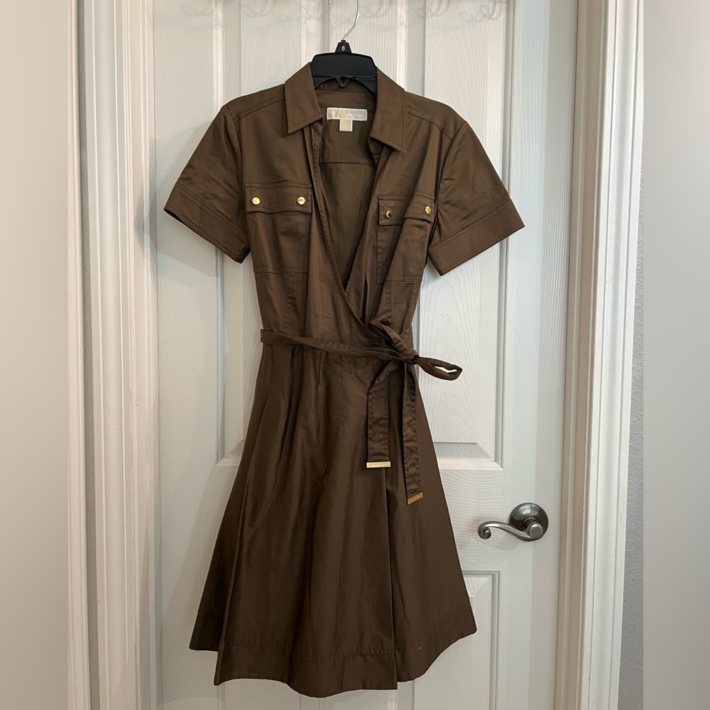 Michael Kors Olive Wrap Dress size 2